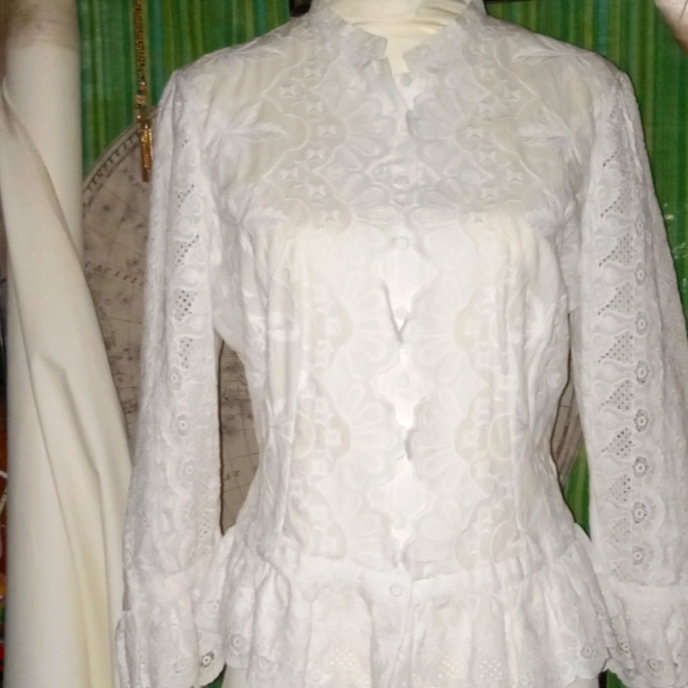 Lace Button Up Shirt